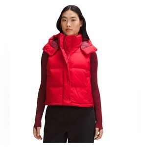 Lululemon Lunar New Year Wunder Puff Cropped Vibrant Red Puffer Vest